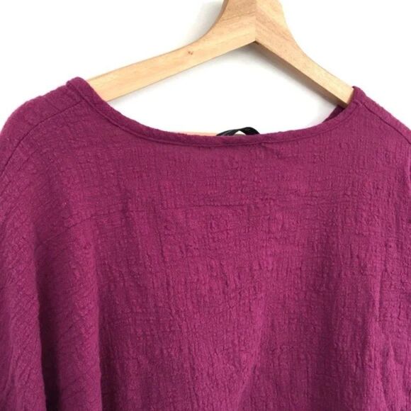 Zanzea 100% Cotton crepe High Low Purple Top "5X" Asian Sizing US 1X - Picture 6 of 11
